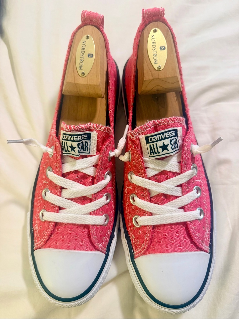 Converse Low Top  - Converse All Star Pink Textured Shoreline Sneakers, Size 9